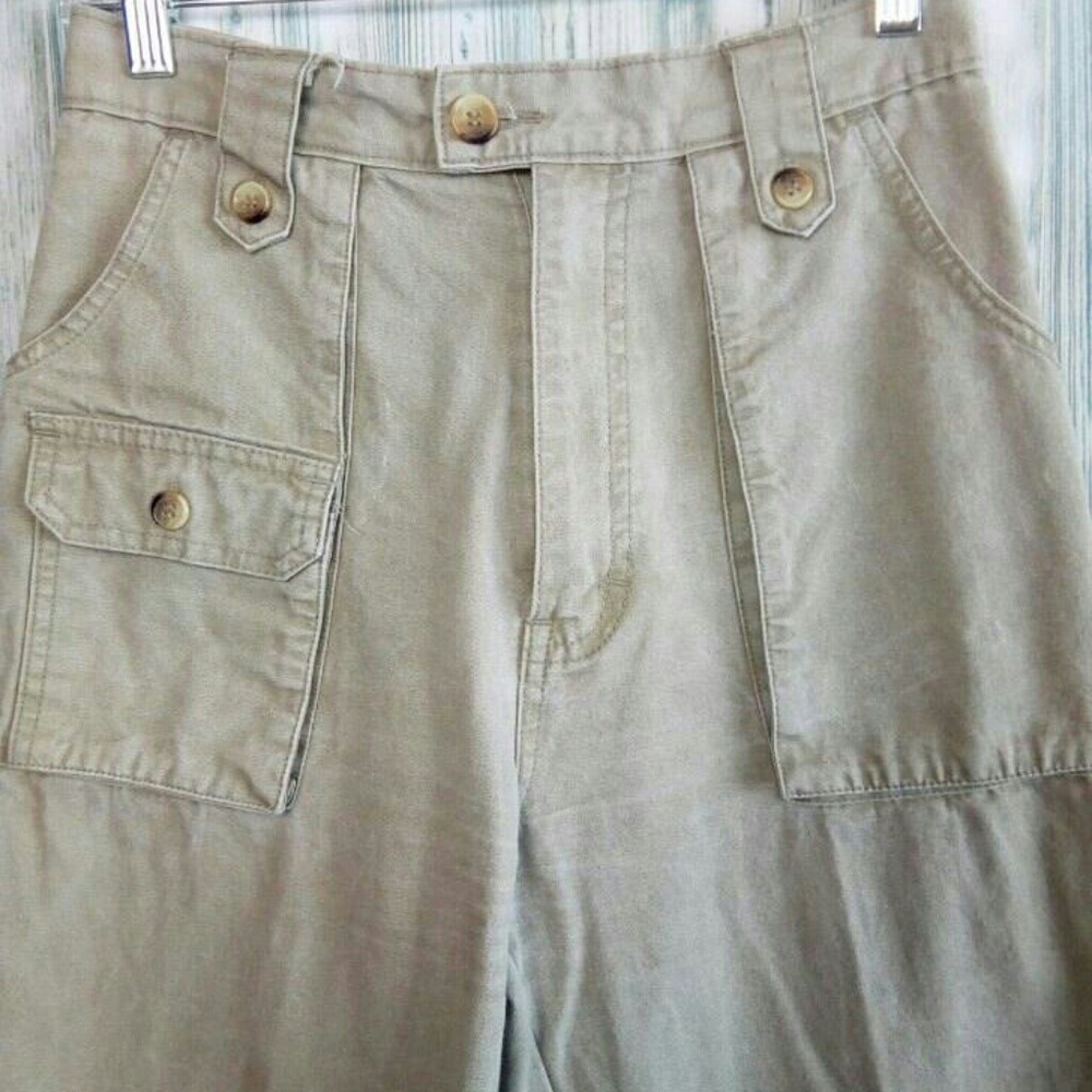 REI high waist khaki 5 pocket canvas pants